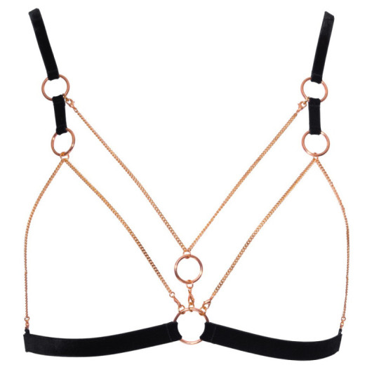 Cottelli LINGERIE BH-Set – busenfreier BH und String ouvert 
