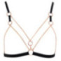 Cottelli LINGERIE BH-Set – busenfreier BH und String ouvert 