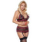 Cottelli CURVES Set: Soft-BH und Straps-Slip ouvert – Cottel