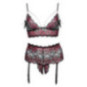 Cottelli CURVES Set: Soft-BH und Straps-Slip ouvert – Cottel