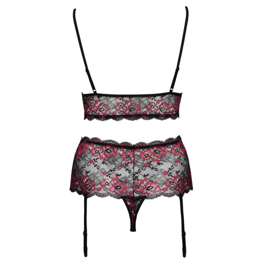 Cottelli CURVES Set: Soft-BH und Straps-Slip ouvert – Cottel