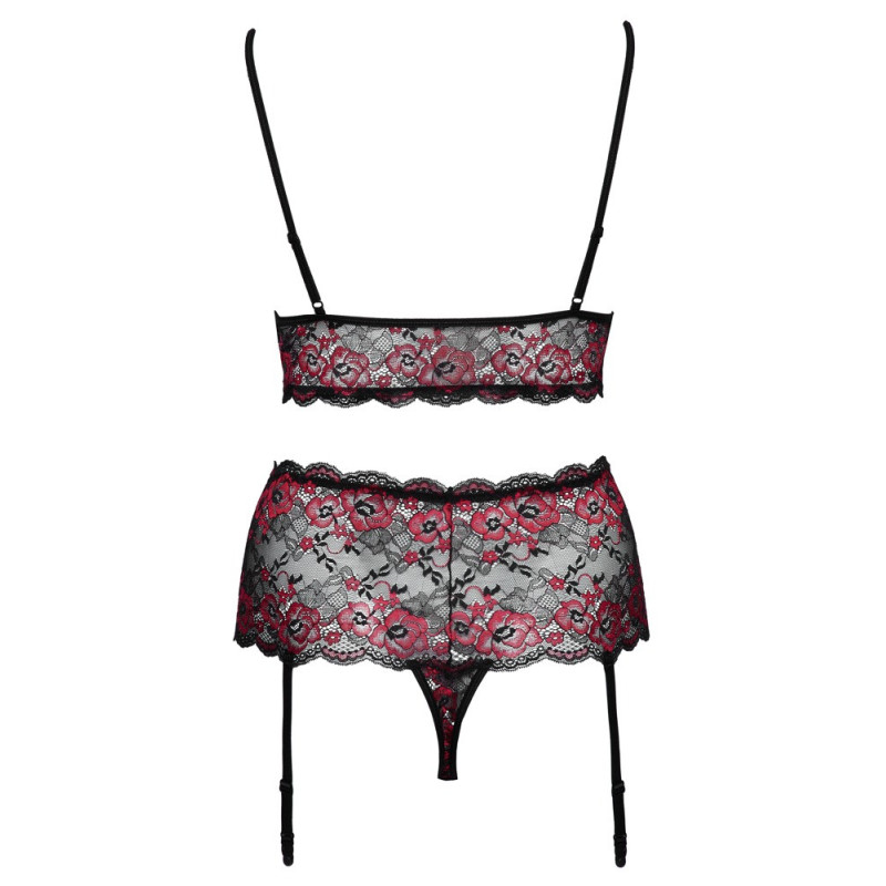 Cottelli CURVES Set: Soft-BH und Straps-Slip ouvert – Cottel