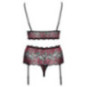 Cottelli CURVES Set: Soft-BH und Straps-Slip ouvert – Cottel