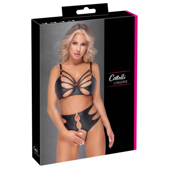 Cottelli LINGERIE Soft-BH und Taillen-Slip ouvert im Set – C