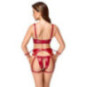 Cottelli BONDAGE Set mit Soft-BH und Straps-Slip ouvert – Co