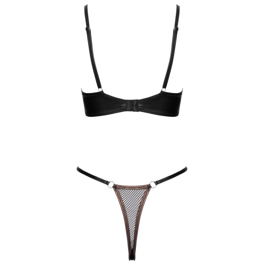 Cottelli LINGERIE Dessous-Set – Bügel-BH & Ouvert-String, sc