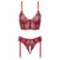 Cottelli LINGERIE Dessous-Set: Longline-BH & Straps-Riostrin