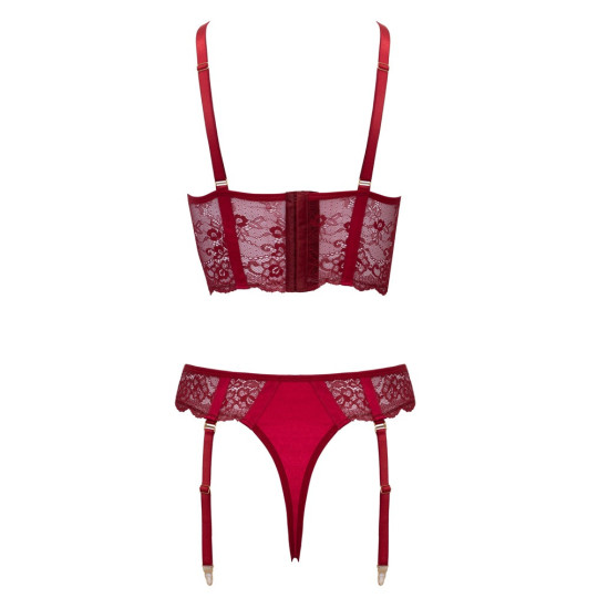 Cottelli LINGERIE Dessous-Set: Longline-BH & Straps-Riostrin