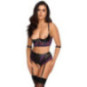 Cottelli BONDAGE Set: Longline-Hebe, Straps-Slip ouvert und 