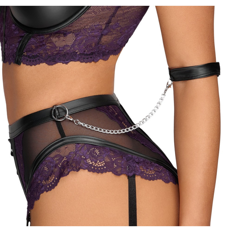Cottelli BONDAGE Set: Longline-Hebe, Straps-Slip ouvert und 