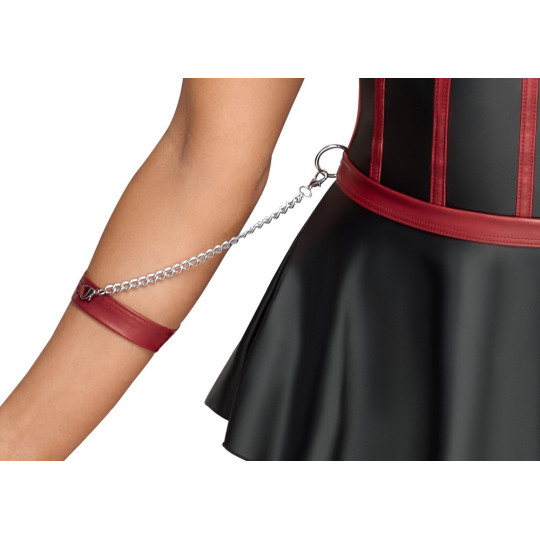Cottelli BONDAGE Hebe-Set mit ouvert String und 2 Armfesseln