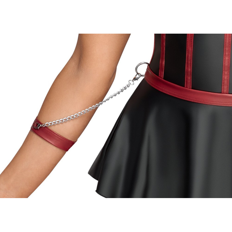 Cottelli BONDAGE Hebe-Set mit ouvert String und 2 Armfesseln