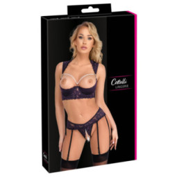 Cottelli LINGERIE Hebe-Set mit Straps-Riostring ouvert – Cot