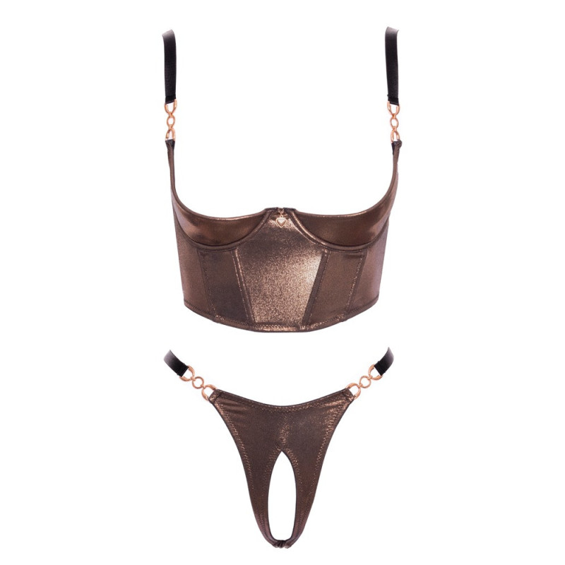 Abierta Fina Ouvert-Set mit Hebe-BH und Riostring – Abierta 