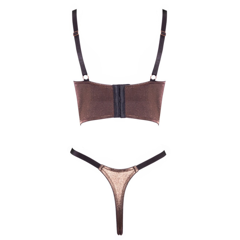 Abierta Fina Ouvert-Set mit Hebe-BH und Riostring – Abierta 