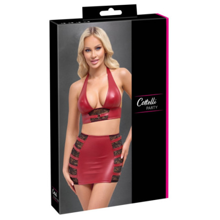 Cottelli PARTY Wetlook-Set mit Top und Minirock – Cottelli P