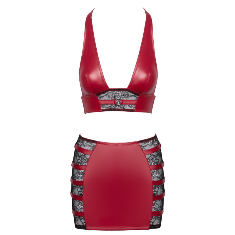 Cottelli PARTY Wetlook-Set mit Top und Minirock – Cottelli P