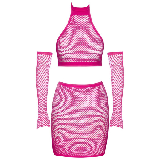 Fantasy by Cottelli 3-teiliges Netz-Set in Pink – Fantasy by