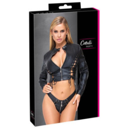 Cottelli PARTY Clubwear-Set, Cropped-Jacke und Riostring – C