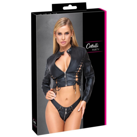 Cottelli PARTY Clubwear-Set, Cropped-Jacke und Riostring – C