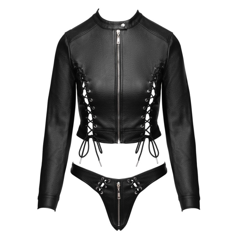 Cottelli PARTY Clubwear-Set, Cropped-Jacke und Riostring – C