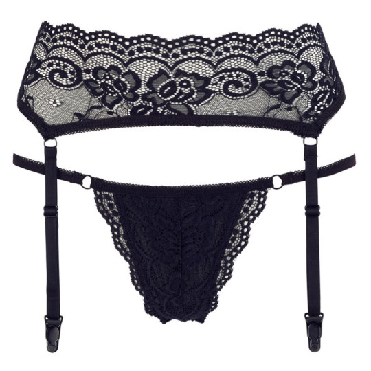 Cottelli LINGERIE Set – String und Strapsgurt – Cottelli LIN