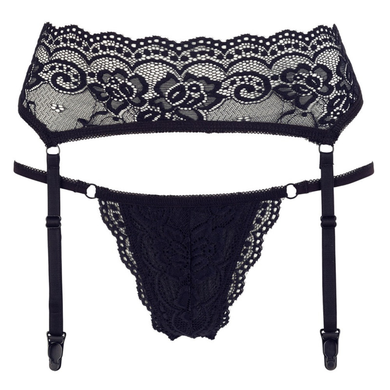 Cottelli LINGERIE Set – String und Strapsgurt – Cottelli LIN