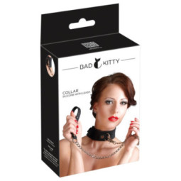 Silikon-Halsband mit Leine – Bad Kitty