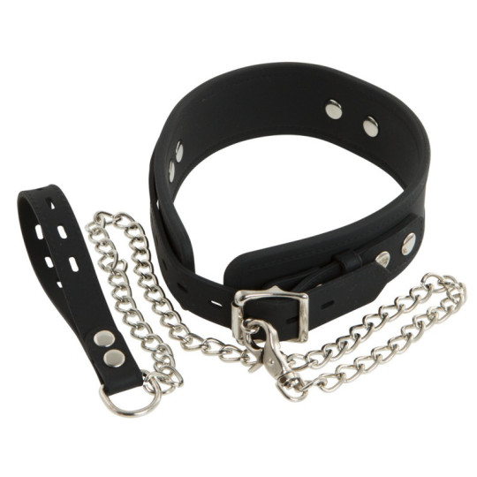 Silikon-Halsband mit Leine – Bad Kitty
