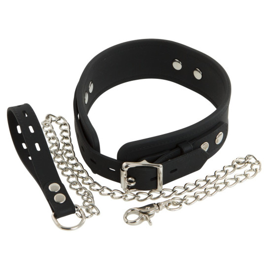 Silikon-Halsband mit Leine – Bad Kitty