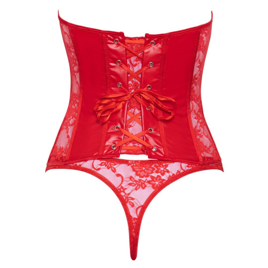 Cottelli LINGERIE Busenfreie Corsage & String im Set – Cotte