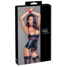 Cottelli BONDAGE Ouvert-Set mit Halsband und Handfessel, Grö