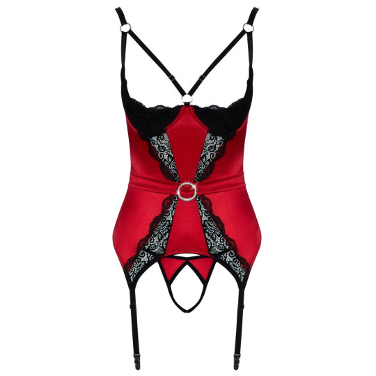 Cottelli LINGERIE Strapshemd-Set mit String ouvert – Cottell