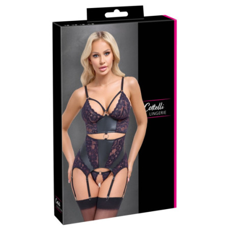 Cottelli LINGERIE Strapshemd & String ouvert im Set – Cottel