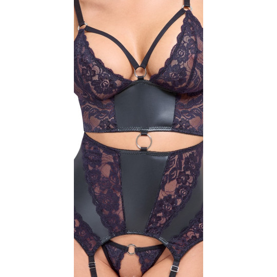Cottelli LINGERIE Strapshemd & String ouvert im Set – Cottel
