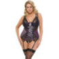 Cottelli CURVES Strapshemd & String ouvert im Set – Cottelli
