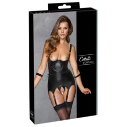 Cottelli BONDAGE Strapshemd-Set mit Ouvert-String und Soft-H