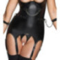 Cottelli BONDAGE Strapshemd-Set mit Ouvert-String und Soft-H