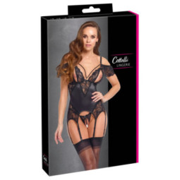 Cottelli LINGERIE Strapshemd & String ouvert im Set – Cottel