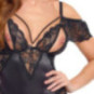 Cottelli LINGERIE Strapshemd & String ouvert im Set – Cottel