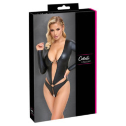 Cottelli LINGERIE Ouvert-Body langarm, schwarz – Cottelli LI