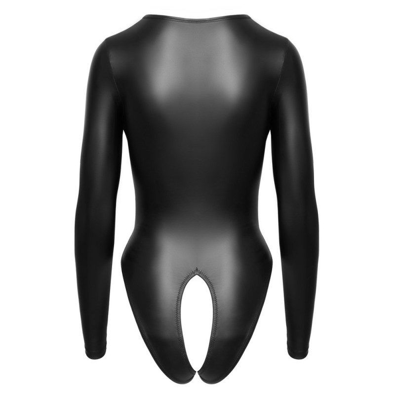 Cottelli LINGERIE Ouvert-Body langarm, schwarz – Cottelli LI