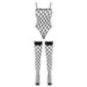 Fantasy by Cottelli Netz-Set: Rio-Stringbody und halterlose 