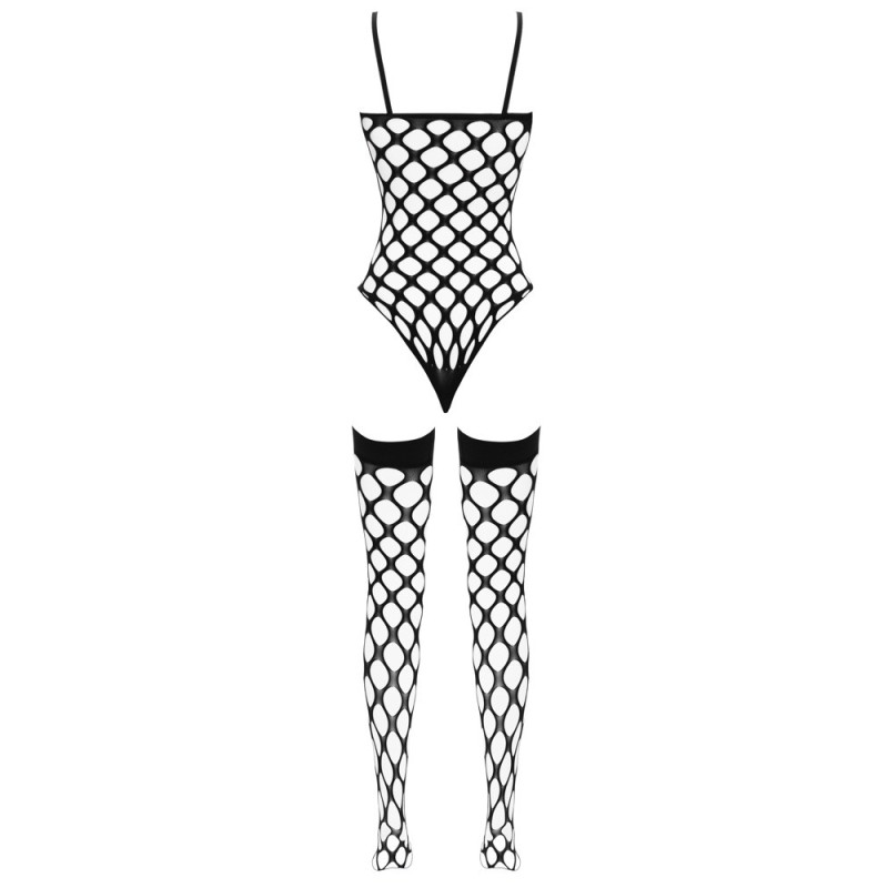 Fantasy by Cottelli Netz-Set: Rio-Stringbody und halterlose 