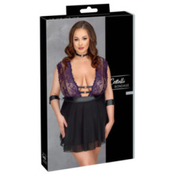 Cottelli BONDAGE Babydoll-Set mit Halsband und 2 Armfesseln 