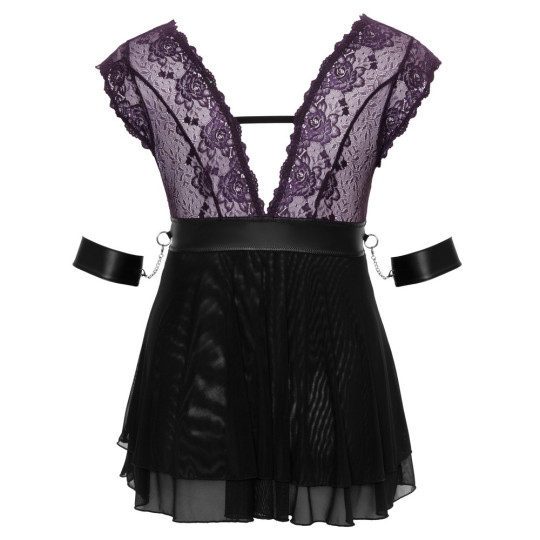 Cottelli BONDAGE Babydoll-Set mit Halsband und 2 Armfesseln 