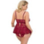 Cottelli CURVES Babydoll und Slip ouvert im Set – Cottelli C
