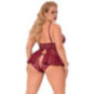 Cottelli CURVES Babydoll und Slip ouvert im Set – Cottelli C
