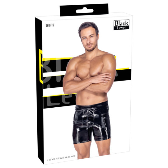 Shorts aus Lack – Black Level