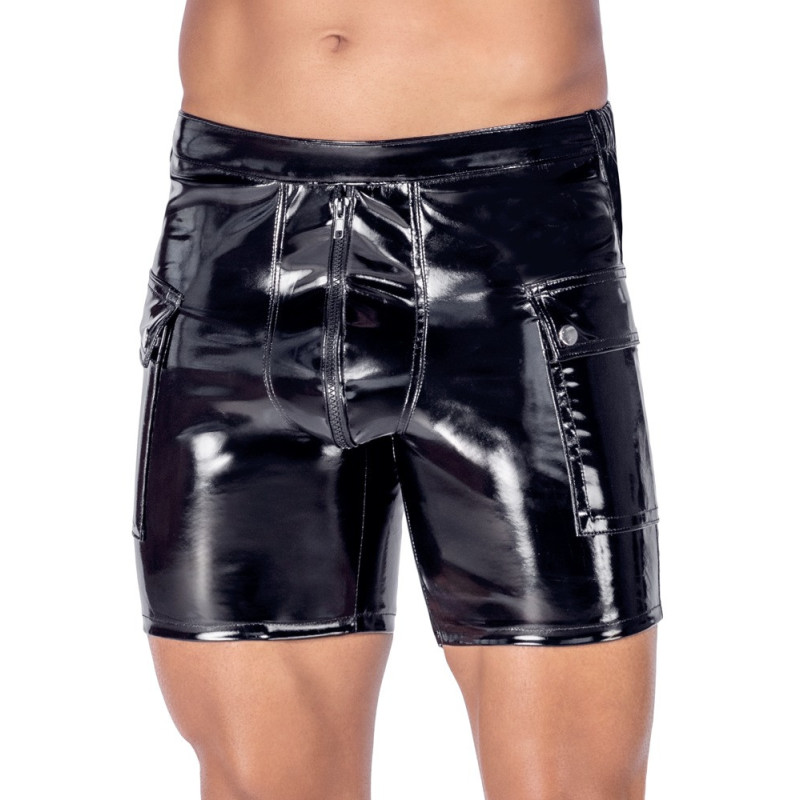 Shorts aus Lack – Black Level